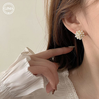 Bộ Bông Tai Ngọc Trai Mặt Cười Kim Cương Giả Mặt Trăng Kim Cương Giả Phụ Kiện Hàng Ngày Ngọt Ngào Cho Nữ