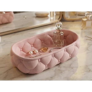 Khay Trang Trí Bàn Trang Điểm, Đựng Trang Sức Và Phụ Kiện-KT là 9x18x5cm