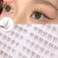 AFTEROF 10 Vòng / hộp Lông mi giả, Dụng cụ trang điểm mắt dài tự nhiên thoải mái, Thân trong suốt thực tế và tự nhiên Hàng mi cá nhân tiện lợi