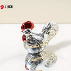 Gương sáng tạo Điêu khắc Chien Tượng Disco Ball RoosterShape Trang trí nội thất Đồ trang trí Đồ dùng dự tiệc Đồ trang trí sinh nhật VN
