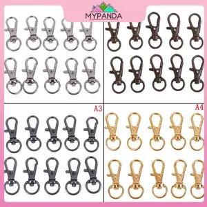 MYPANDA 10 Chiếc Xoay Kích Hoạt Kẹp Móc Khóa Tôm Hùm Móc Khóa Túi Móc Khóa DIY Thủ Công Chìa Khóa.