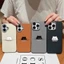 Ngộ nghĩnh Đen Trắng Mèo Tình Nhân Cặp Đôi Sơn Da PU Dành Cho iPhone 16 Plus 15 Plus 15 Pro Max 14 13 Pro Max Ánh Sáng Mỏng Chống Sốc Bao