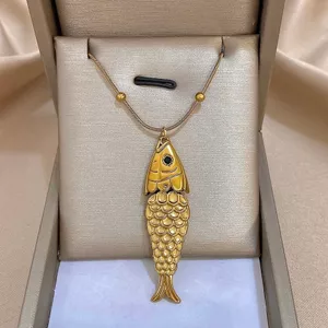 Châu Âu Mỹ Thép Không Gỉ 18k Thép Không Gỉ Kim Cương Cá Chép Mặt Dây Chuyền Vòng Cổ Trang Sức Xuyên Biên Giới Thép Không Gỉ Trang Sức 2026-6-26