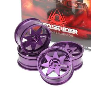 4 52mm 1 / 10 RC Đua Xe Bánh Xe Kim Loại Vành Hub12mm Lục Giác Cho 1: 10 RC Trên Đường Xe Tamiya TT01 TT02 XV01 XV02 PTG-2 HSP HPI Kyosho Sakura Traxxas RedCat