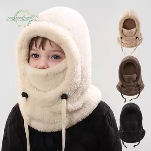 Mũ Balaclava CATMALLER88, Khăn quàng cổ một mảnh ấm áp sang trọng, Mũ trẻ em chống gió dễ thương