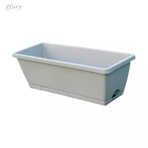 Hộp trồng cây cửa sổ Jfory Chậu hoa nhựa có khay thoát nước cho hiên ban công Sân vườn ngoài trời trong nhà