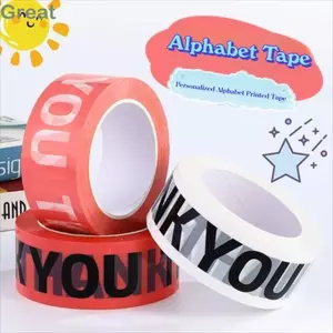 Băng đóng gói tuyệt vời, Băng trang trí chất liệu OPP đầy màu sắc, Băng dính cường độ cao dễ thương In chữ