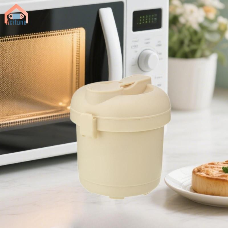 Nồi cơm điện vi sóng cho rau củ và gạo có thìa 5,5x5,7 inch