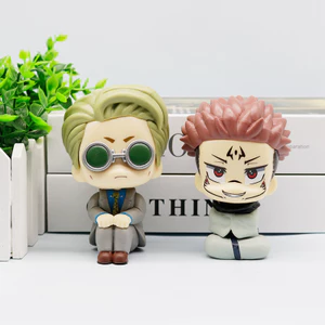 Jujutsu Kaisen figure Q Edition Cầm Tay Ngồi Phong Cách Hợp Thời Trang Chơi Xe Để Bàn Trang Trí