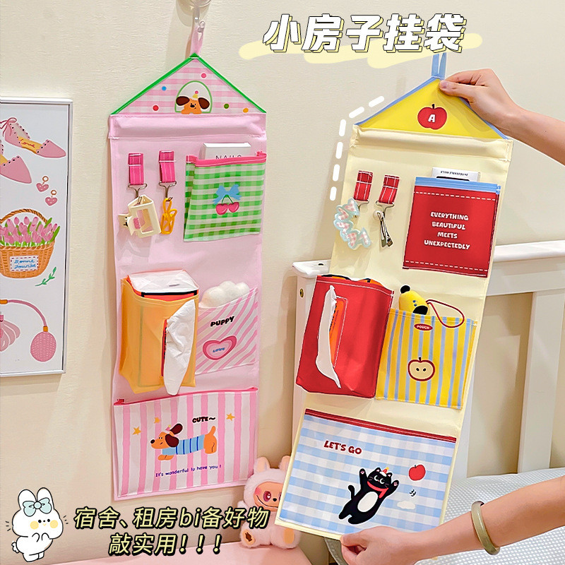 Túi Đựng Đồ Chia Ngăn Treo Tường Tiện Lợi Vải Canvas Dày Dặn, Túi Đựng Đồ Lót, Tất Vớ