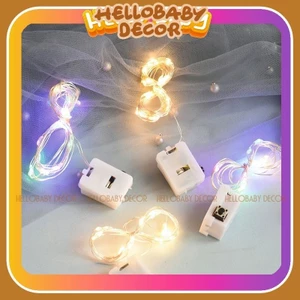 Đèn led pin Fairy đom đóm trang trí sinh nhật - decor nhà cửa - hộp quà (Dài 1-2-3-5M)