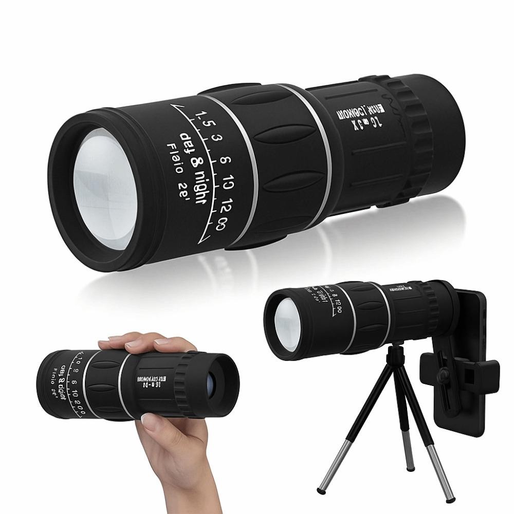 Kính thiên văn một mắt JIGK, Phạm vi Zoom HD công suất cao 16x52, Kính viễn vọng gián điệp ban đêm lấy nét kép tầm xa ngoài trời