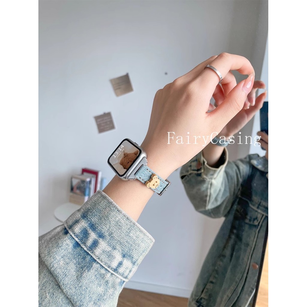 Dây Đeo Denim Cho Xiao Mi Band 10 Pro 9Pro Dây Đeo Tay Cho Mi Band 8 Pro Cowboy Watchband Cho Redmi Watch 5 4 Accessorie