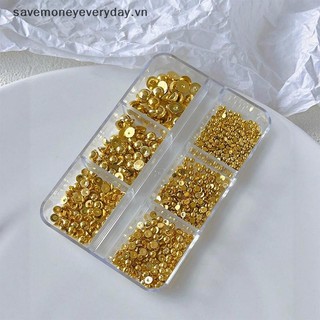 [savemoneyeveryday] 6 Lưới Vàng 3d Bạc Nửa Tròn Quyến Rũ Móng Tay Nghệ Thuật Đinh Tán Kim Loại Trang Trí Móng Tay Nghệ Thuật Cho Móng Tay [vn]