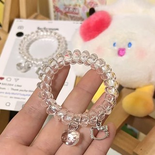 Đường dây điện thoại trong suốt, có độ đàn hồi cao, dùng làm dây buộc tóc hoặc mặt dây chuyền ngọt ngào và đa năng.