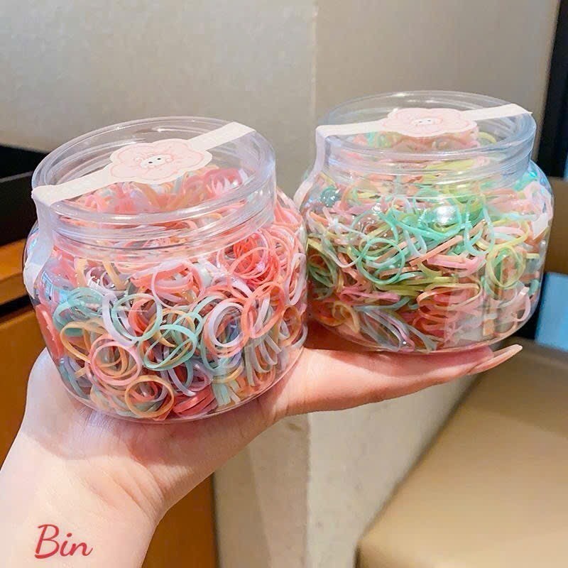 Set 1000 dây chun buộc tóc cho bé dễ thương tiện lợi