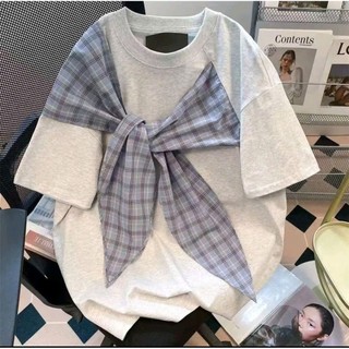 Áo phông rộng tay lỡ chất cotton, hợp thời trang, phong cách trẻ trung, in ngực nổi bật.-