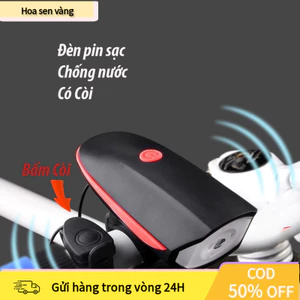 【24H】Đèn Pin Sạc Có Còi Cho Xe Đạp Thể Thao Màu Đỏ, Có Thể Thay Đổi Kích Thước, Tiện Lợi, Dễ Dàng Lắp Đặt Và Sử Dụng