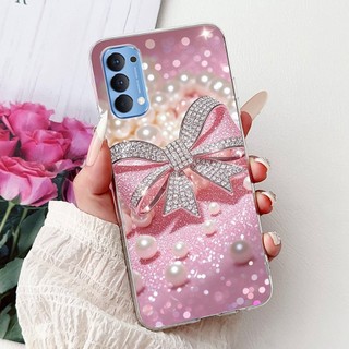 Dành Cho OPPO Reno4 (CPH2113) / Reno4 Pro (CPH2109) Vỏ Tranh Họa Tiết Hoa Thanh Lịch Mới Reno 4 4Pro 4G Vỏ Điện Thoại TPU Silicon Mềm