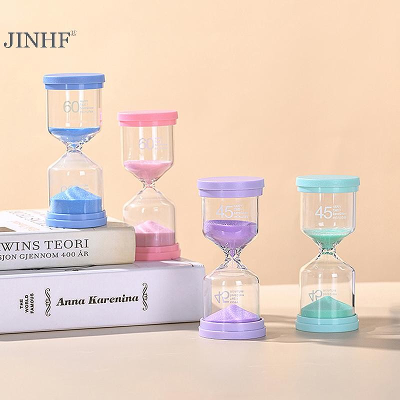 JINHF 1PC 3 / 5 / 10 / 15 / 30 Phút Cát Nhiều Màu Sắc Trẻ Em Kid Quà Tặng Cát Hẹn Giờ Kính Trang Trí Nhà Cửa Đồng Hồ Cát HOT
