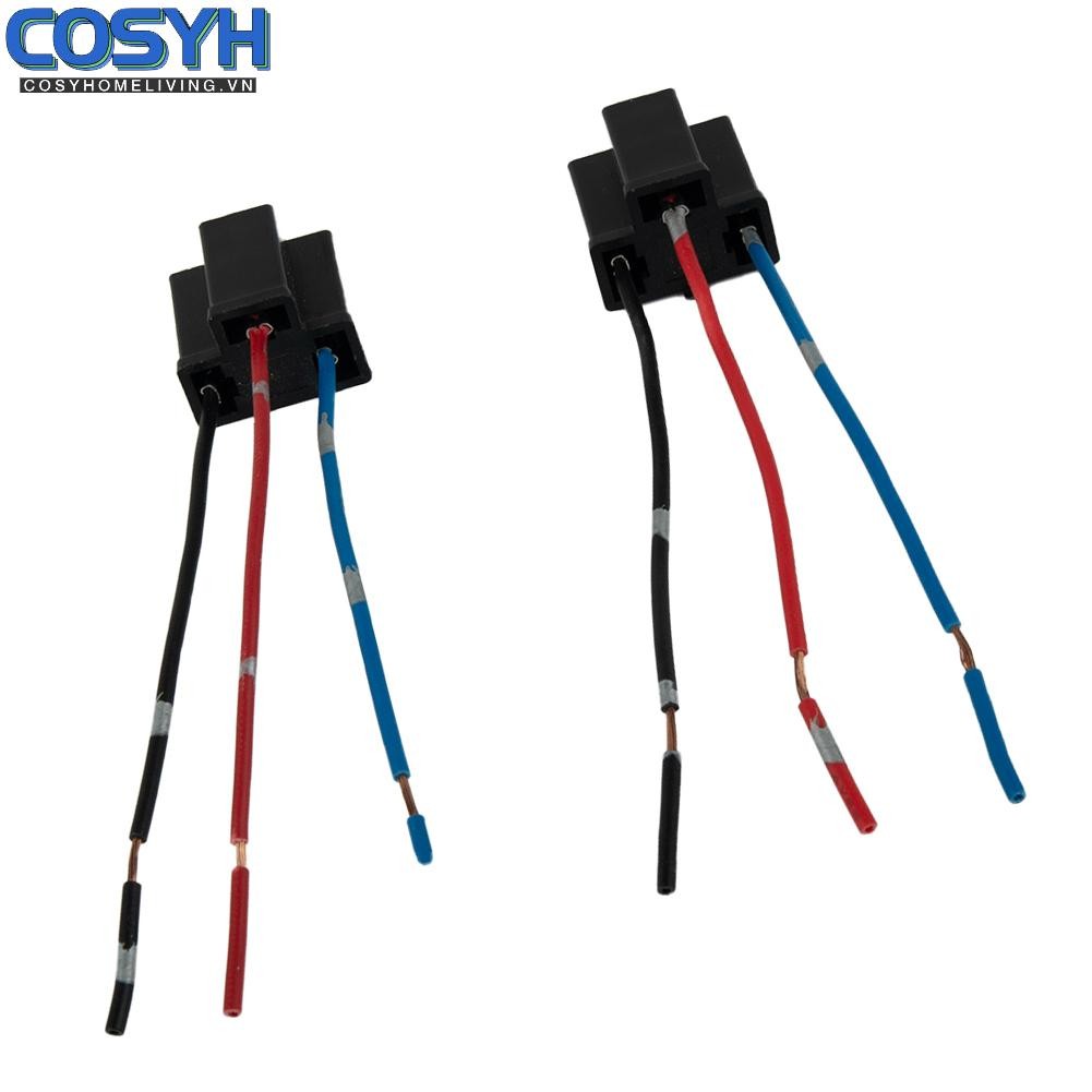 <cosyh>Ultra Durable H4 3 Pin Headlight Connector Plug Socket with Copper Core Material