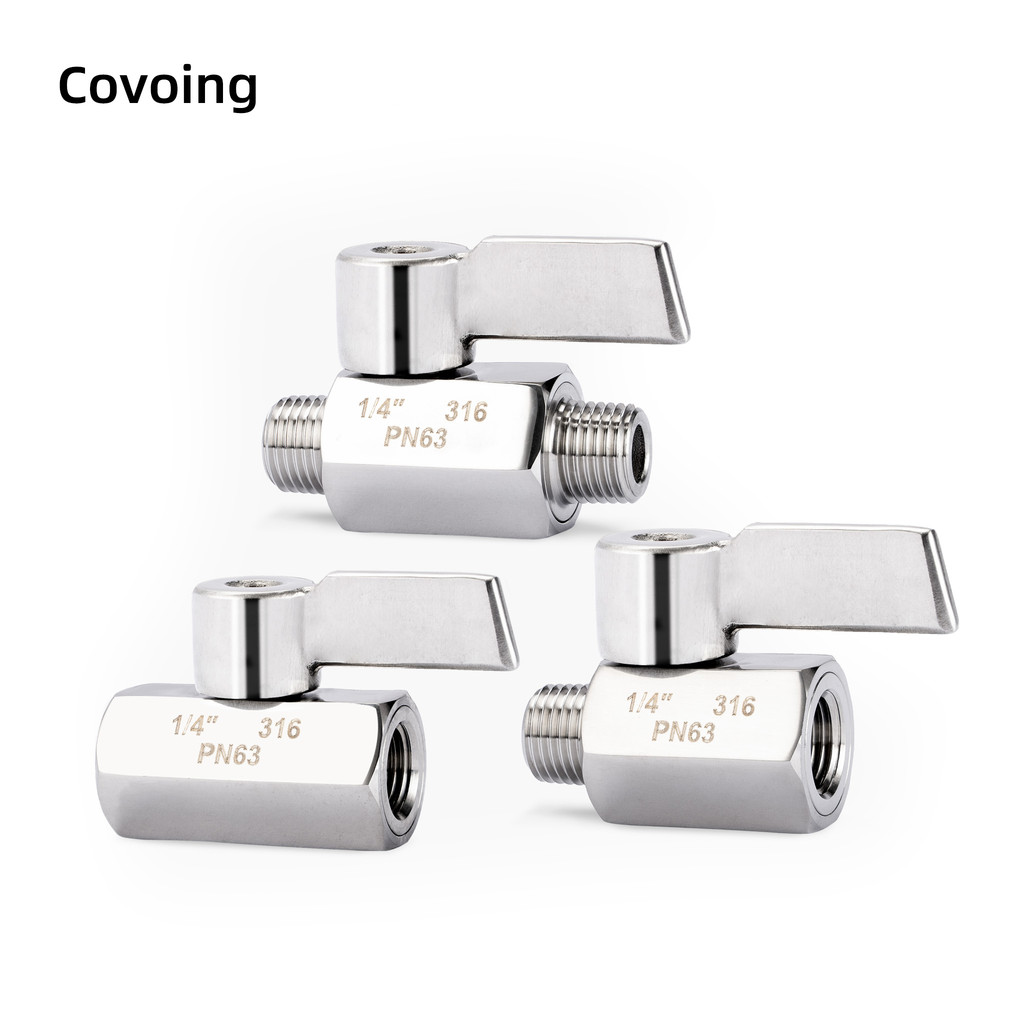 Covoing van bi mini inox 316L, van khoa duong ong nuoc khi, chiu ap luc ...