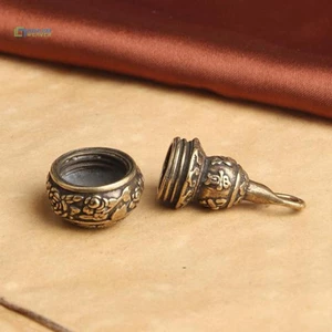 Hộp đựng thuốc lá sen phước lành bằng đồng thau Hộp đựng thuốc mặt dây chuyền may mắn mới