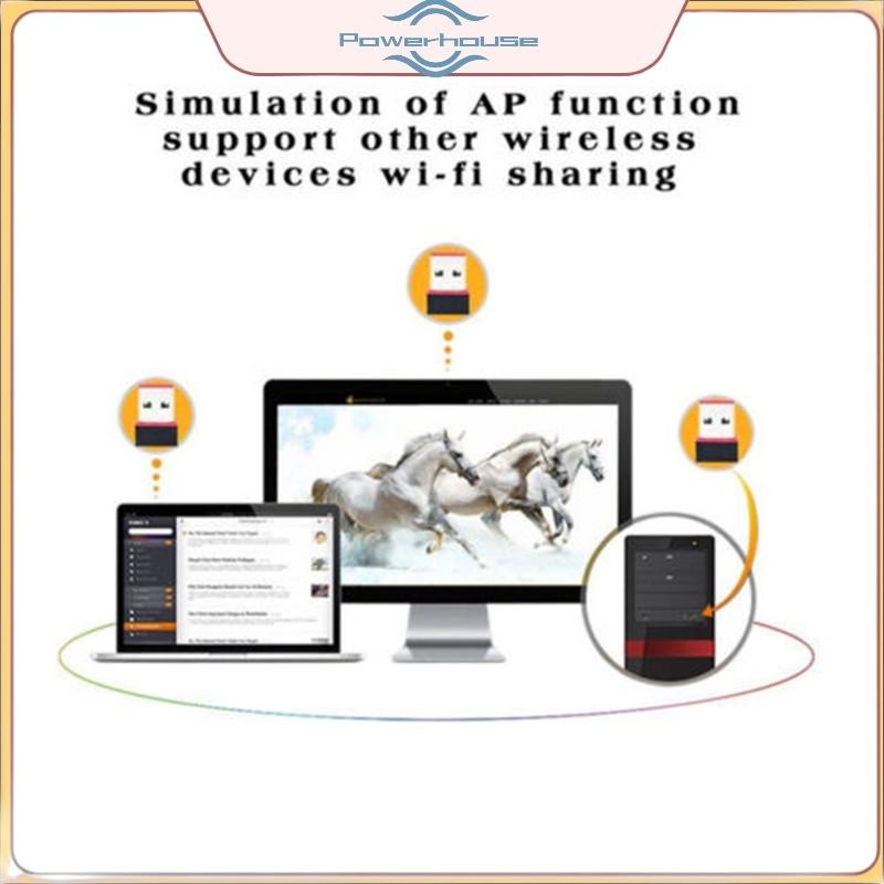 POWER usb 2.0 wifi bộ chuyển đổi không dây mạng internet lan card 802.11n / g / b máy tính để bàn.