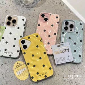 Ibumpers Vibrant Chấm Bi Họa Tiết Meteorite Ốp lưng iPhone 11 12 13 14 15 16 Pro Max Mỏng Silicon Ốp Lưng Mềm Chống Sốc