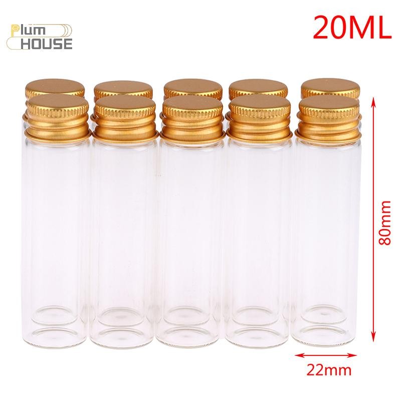 PlumHOUSE 10 Cái 5 / 7 / 10 / 14 / 18 / 20ML Chai Thủy Tinh Nhỏ Lọ Thủy Tinh Kín Chai Chúc Bình VN