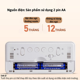Đồng Hồ Báo Thức Để Bàn Bunnies House – Màn Hình LCD Cao Cấp Hiển Thị Nhiệt Độ, Độ Ẩm Đa Năng