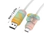 WU 2 Cặp Bảo Vệ Cáp Sạc Silicon Với Thiết Kế Nơ Thời Trang Phụ Kiện Điện Thoại Dây Bảo Vệ Cuối Dây Cho Dây