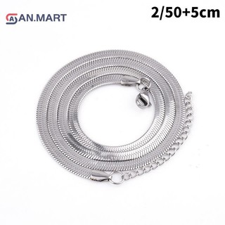 Bigdealssuper Cá Tính Đơn Giản Phù Hợp Với Hip-hop Xương Đòn Dây Chuyền Ánh Sáng Sang Trọng Châu Âu Mỹ Thép Titan Không Phai Màu Flat Xương Rắn Dây Xích Siêu