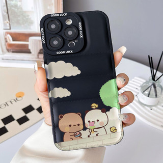 Ốp điện thoại Yier Bubu cho iPhone 17 / 17Air / 16E / 15 Plus / 14 / 13 / 12 / 11 / Pro Max. Chống sốc rơi. Hộp đựng túi khí kiểu áo khoác silicon lỏng che phủ toàn diện