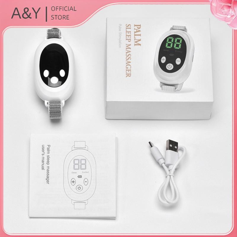 Thiết bị A & Y hỗ trợ giấc ngủ siêu nhỏ, giảm căng thẳng lo âu, máy mát xa xung lòng bàn tay cho chứng mất ngủ