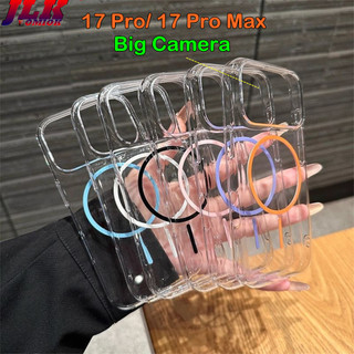 [JLK] Ốp từ tính trong suốt pha lê siêu mỏng HD cho iPhone 17Air 17Pro 17 Pro Max Vỏ chống sốc PC cứng trong suốt
