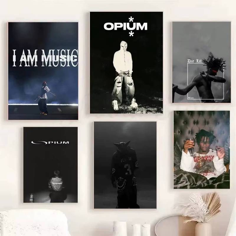 Opium rapper Playboi Carti poster Phòng khách, phòng ngủ, lối vào, quán bar trang trí quán cà phê tranh canvas trang trí nghệ thuật