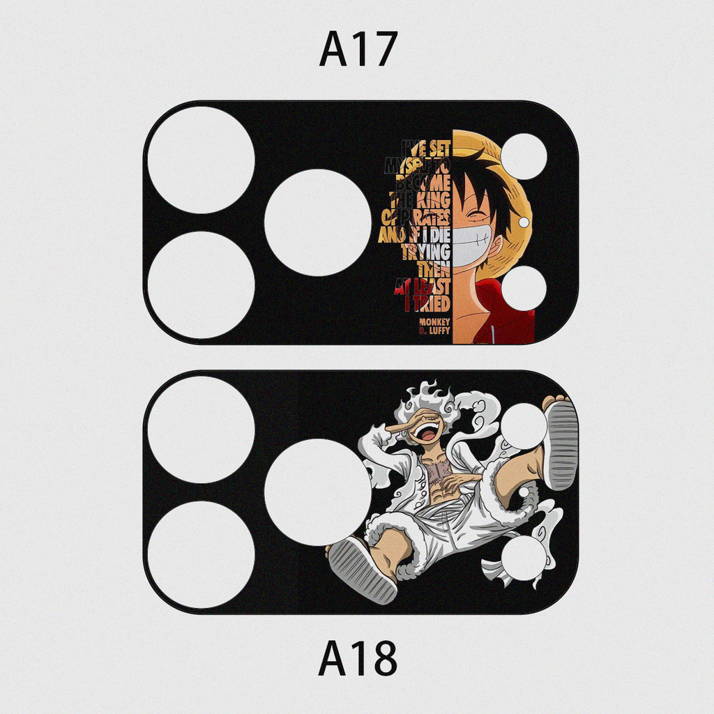 2 Chiếc] Dành Cho iPhone 17 Pro / 17 Pro Max DIY Mềm Mờ Camera Giấy Dán Phim / Anime One Piece Luffy In Chống Trầy Xước Bảo Vệ Camera