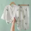 Cửa Hàng Mùa Xuân Trẻ Em Mây Cotton Mềm Điều Hòa Không Khí Quần Áo Bé Trai Bé Trai Bé Gái Bé Gái Nhà Quần Áo Bộ Đồ Ngủ