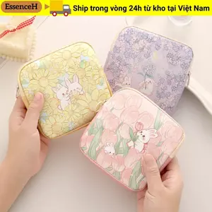 Túi đựng mỹ phẩm ESSENCEH, Cáp dữ liệu dung tích lớn Túi đựng băng vệ sinh, Túi đựng khăn ăn đa năng