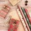 Giấy đóng gói Giáng sinh tuyệt vời, Giấy gói quà ông già Noel cây thông Noel, Giấy Kraft cuộn Navidad 2025