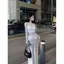 Áo thun dài tay ren kim cương phong cách Hot Girl có dây xuyên thấu Slim-Fit Phiên bản mỏng hơn mùa hè