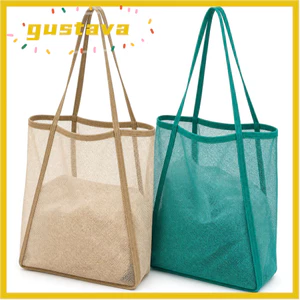 Túi đeo vai lưới GUSTAVA, Túi xách kiểu INS nhẹ, Túi mua sắm sức chứa lớn trong suốt