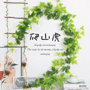 Mô Phỏng Lá Ivine Hoa Giả Mây Điều Hòa Không Khí Ống Trang Trí Khối Trần Nhựa Cây Nho Xanh Lá Xanh DK5V