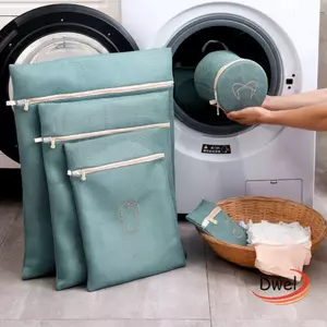 Túi Giặt DWEL, Tất Áo Ngực Quần Lót Máy Giặt Túi Giặt, Lưới Thêu Hai Lớp Di Động Rửa Nhà