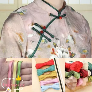 TOPTOOLCX 1CM Edge May Ruy Băng Dây, Vải Sateen Sườn Xám Đường Ống Viền, Bền 10MM Chiều Rộng Nhiều Màu Sắc Quần Áo Phụ Kiện 4Fold Iron Free Bias Băng Cho Quần Áo