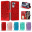 Emboss Hoa Da Ốp Lưng Điện Thoại Realme C100i C100x 4G Datura Ví Lật Sách Bao Funda