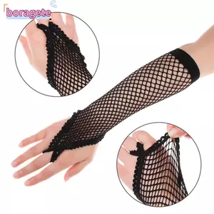 Găng tay ren BORAGETE Nữ biểu diễn Khiêu vũ Lưới rắn Găng tay lưới cá