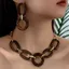 Hàng Ngày Đẹp Sang Trọng Tính Khí 2 Mảnh Bộ Mờ Retro Gỗ Dây Chuyền Lớn Vòng Cổ Bông Tai Cao Cấp Khí Quyển Trang Sức Z942026-6-11