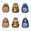 Ba lô AMPU Capybara, Túi đi học Capybara hoạt hình dung tích lớn, Ba lô mẫu giáo nhẹ nhiều túi Nylon